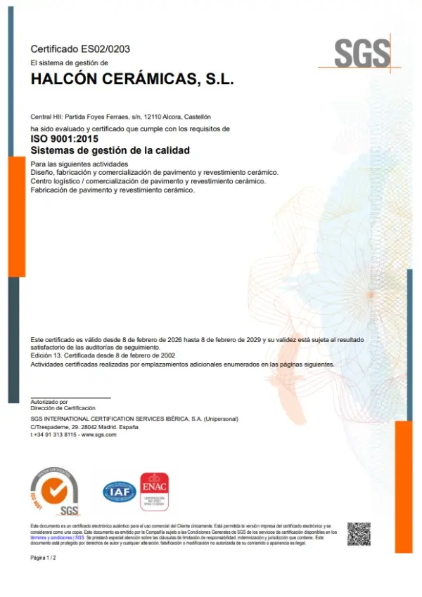 CERT ISO 9001 2015